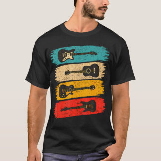 Vintage Gitarrspelare Akustisk Elektrisk T Shirt