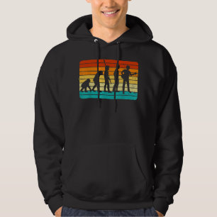 Vintage gitarrspeldesign gitarrist I Retro Evo Hoodie