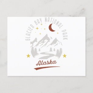 Vintage Glacier Bay nationalpark Alaska Vykort