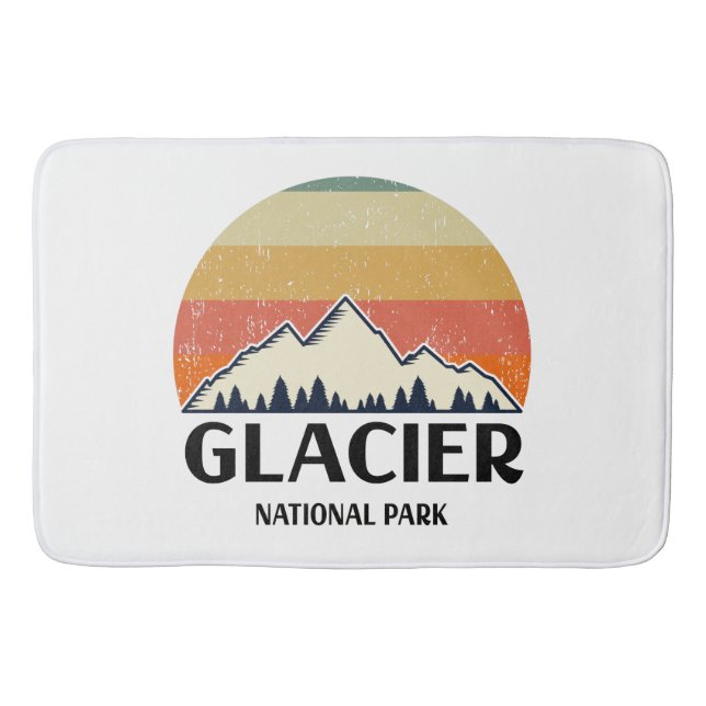 Vintage Glacier nationalpark Badrumsmatta (Framsidan)