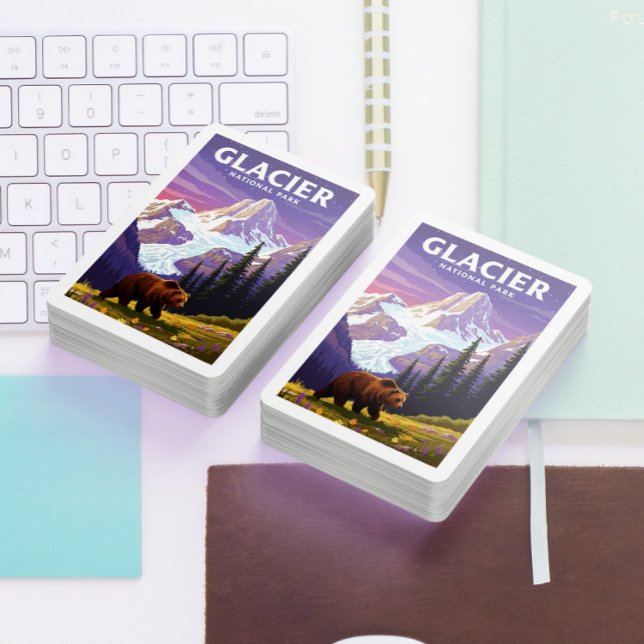 Vintage Glacier nationalpark Casinokort (Skapare uppladdad)