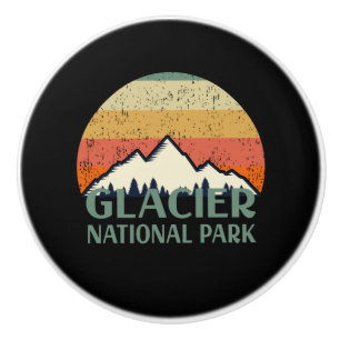 Vintage Glacier nationalpark Knopp