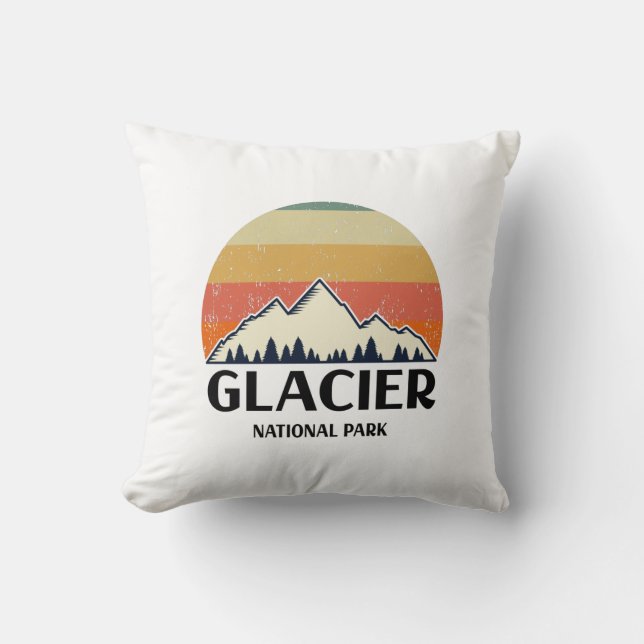 Vintage Glacier nationalpark Kudde (Framsida)