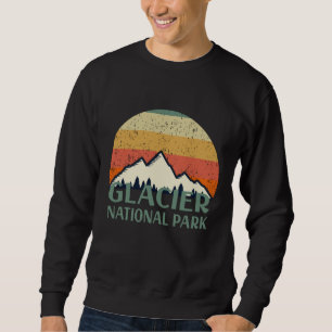 Vintage Glacier nationalpark Lång Ärmad Tröja