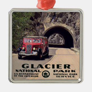 Vintage Glacier nationalpark Ornament