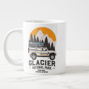 Vintage Glacier nationalpark Road Resa Montana  Jumbo Mugg