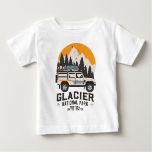Vintage Glacier nationalpark Road Resa Montana   T Shirt