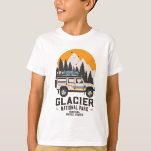 Vintage Glacier nationalpark Road Resa Montana T Shirt