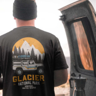 Vintage Glacier nationalpark Road Resa Montana T Shirt