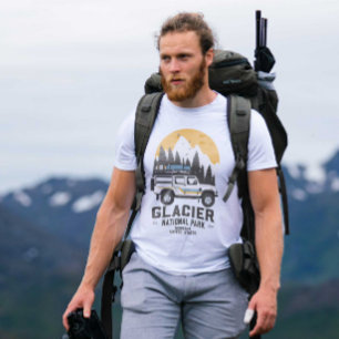 Vintage Glacier nationalpark Road Resa Montana T Shirt