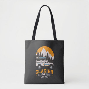 Vintage Glacier nationalpark Road Resa Montana Tygkasse