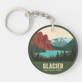 Vintage Glacier nationalpark Sjö