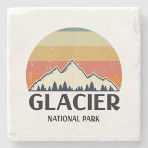 Vintage Glacier nationalpark Stenunderlägg