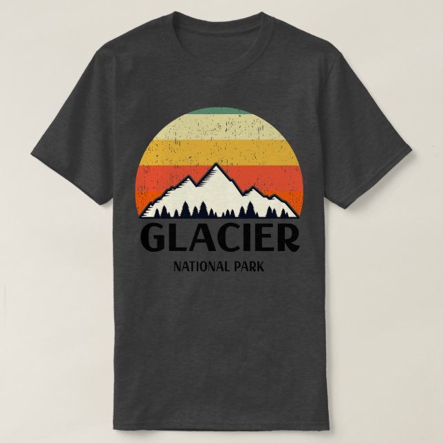 Vintage Glacier nationalpark T Shirt (Design framsida)