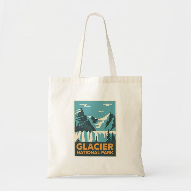 Vintage Glacier nationalpark Tygkasse (Framsidan)