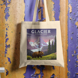 Vintage Glacier nationalpark Tygkasse