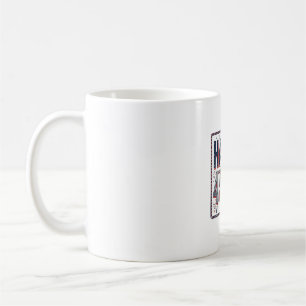 Vintage Glad 4:e juli Patriotisk T-shirt Design_1 Kaffemugg