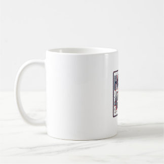 Vintage Glad 4:e juli Patriotisk T-shirt Design_1 Kaffemugg