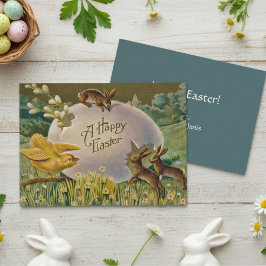 Vintage Glad påsk ägg med tyska Anpassningsbar Julkort