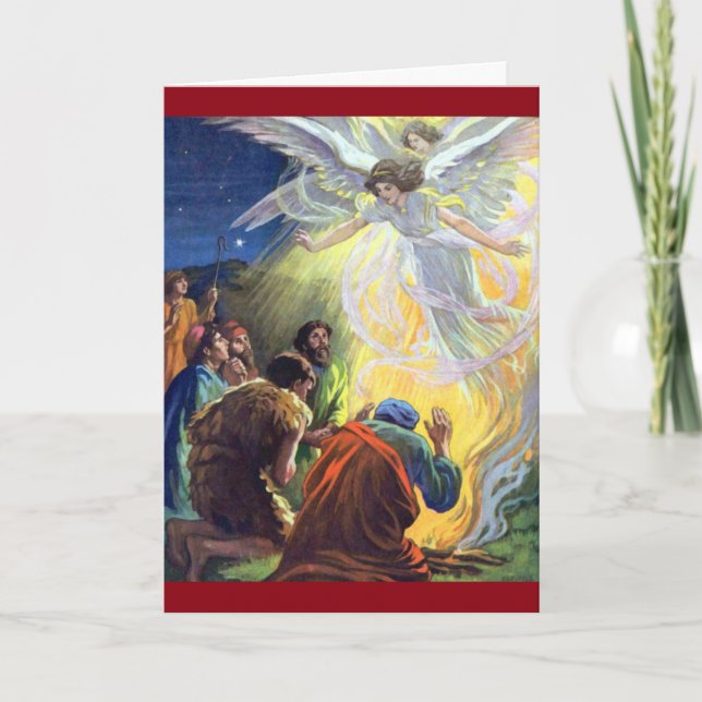 Vintage Glad Tidings Helgkort (Framsida)