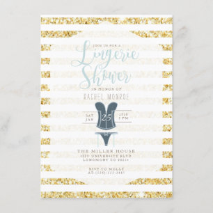 Vintage Glam Lingerie Shower Inbjudan