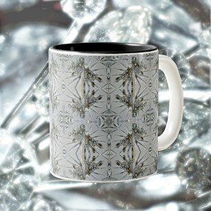 Vintage Glam Rhinestones Art Deco Två-Tonad Mugg