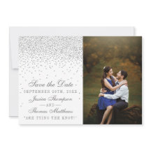 Vintage Glam Silver Confetti Bröllop Photo