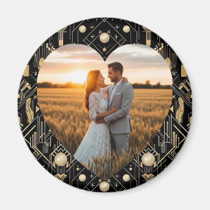 Vintage Glamor Art Deco Bröllop Magnet