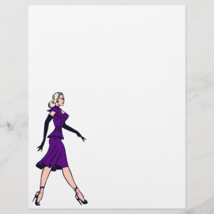 Vintage Glamour Girl, Retro Blond Sekreterare