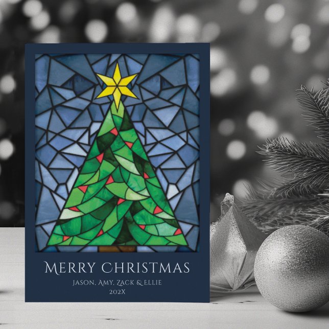 Vintage Glas Glad helg Julkort (Skapare uppladdad)