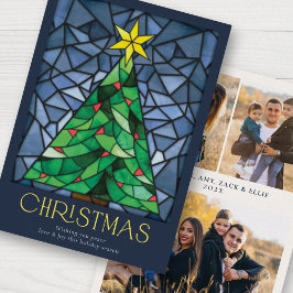 Vintage Glas Glad helg Julkort