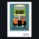 Vintage Glasgow Dubbla Decker buss Pop Art Poster<br><div class="desc">Vintage Glasgow Dubbla Decker buss Pop Art Poster</div>