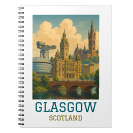 Vintage Glasgow Skottland Resa Anteckningsbok