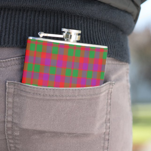 Vintage Glasgow Stad Skotsk Tartan Rutmönster Fickplunta (In Situ)