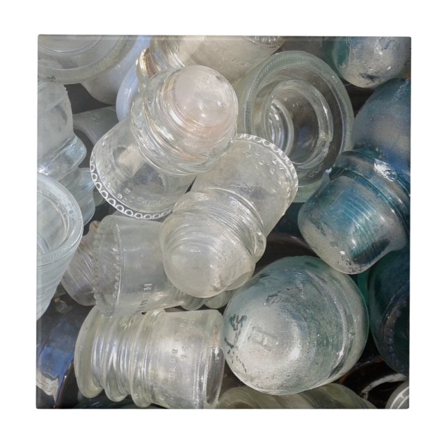 Vintage Glasisolatorer Kakelplatta (Framsidan)