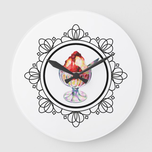 Vintage glass sundae klocka (Framsida)