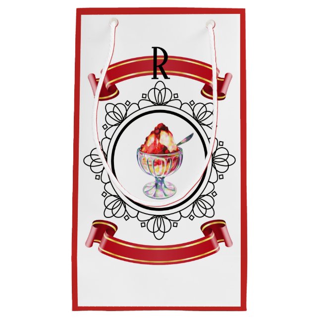 Vintage glass sundes rödvit svart (Framsidan)