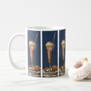 Vintage Glasskaka, Vispad Grädde & Körsbär Kaffemugg