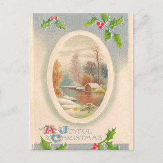 Vintage Glatt jul Helg Vykort
