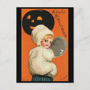 Vintage Glatta Halloween Baby Vykort