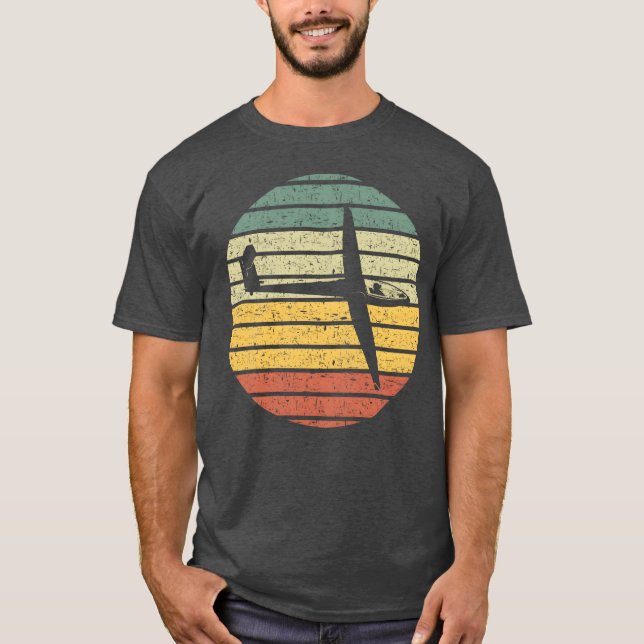Vintage Glider Silhouette-familj T Shirt (Framsida)