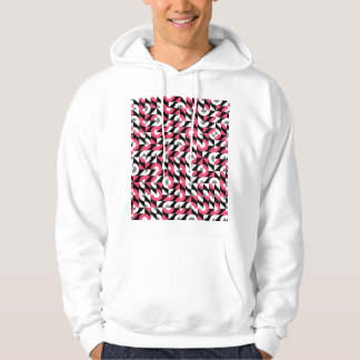 Vintage Glitch: Geometric Abstrakt Mönster Hoodie