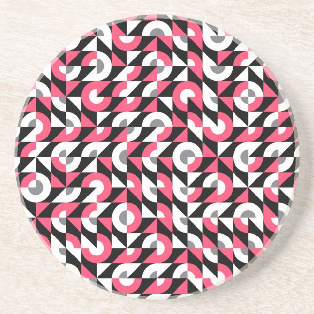 Vintage Glitch: Geometric Abstrakt Mönster Underlägg (Framsidan)