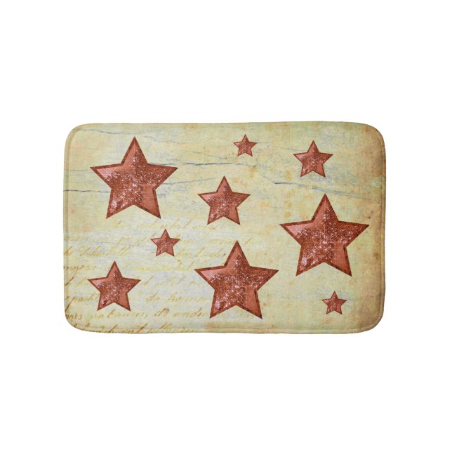 Vintage Glitzersterne Badrumsmatta (Framsidan)