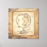 Vintage Globe. Lärargåva för geografi och historia