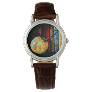 Vintage Globe och Bokar Armbandsur