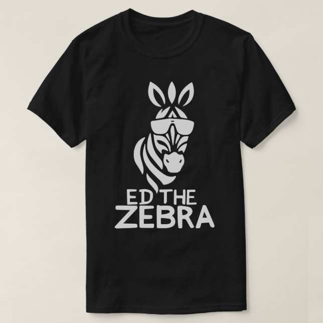 Vintage Glöm Aldrig Ed Zebran T Shirt (Design framsida)