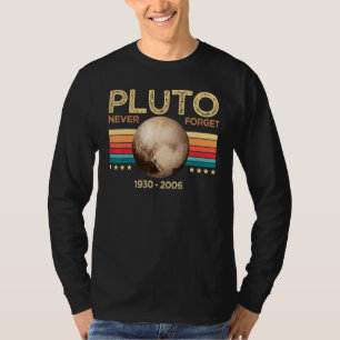 Vintage Glöm Aldrig Pluto Nörd Astronomi Rymden S T Shirt