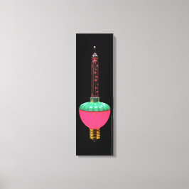 Vintage Gloserande Helgdag Enkelt ljus Canvastryck