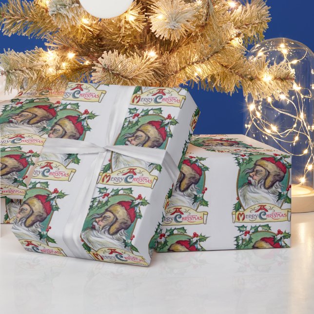 Vintage Gnome-jul Presentpapper (Helgdagar)